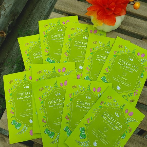 Via Beauty Care Other - Via Beauty Green Tea Face Mask Sheet 10pcs Set NEW